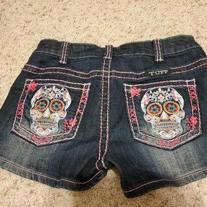 Cowgirl Tuff Sugar Skull Shorts